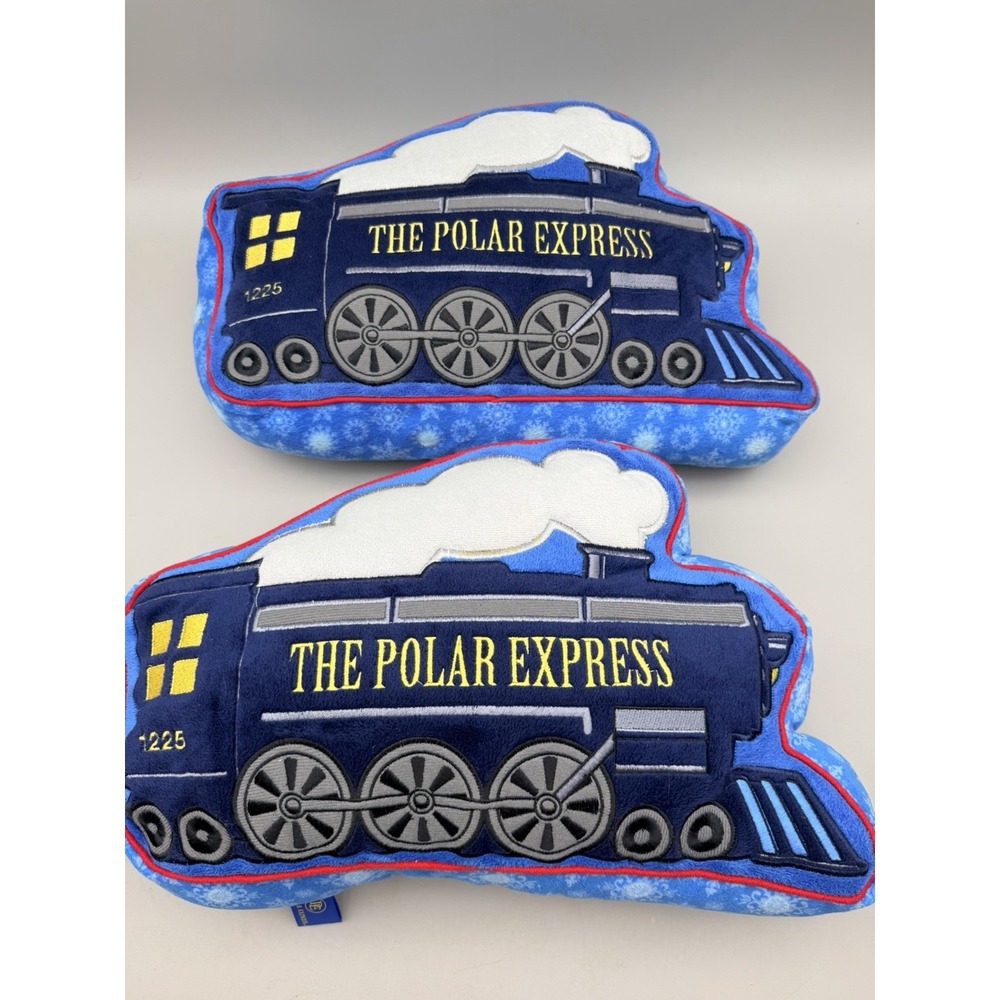 Polar Express Train Plush Pillow Set of 2 Christmas Railroad Decor 2017